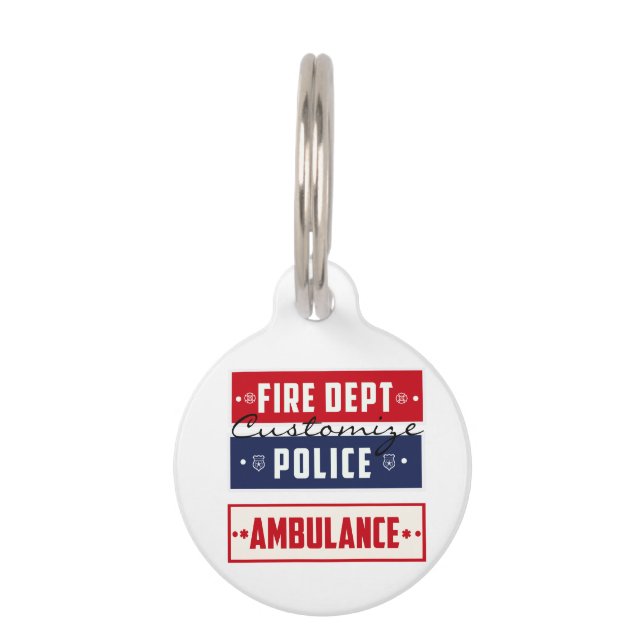 Fire Police Ambulance Thunder_Cove Pet Tag (Back)