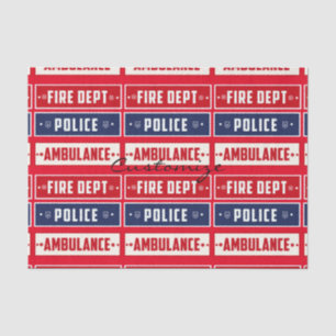Fire Police Ambulance Thunder_Cove Tissue Paper