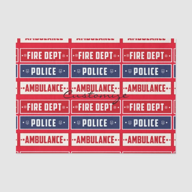 Fire Police Ambulance Thunder_Cove Tissue Paper (Front)