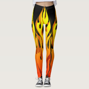 Fire Print Designed Leggings