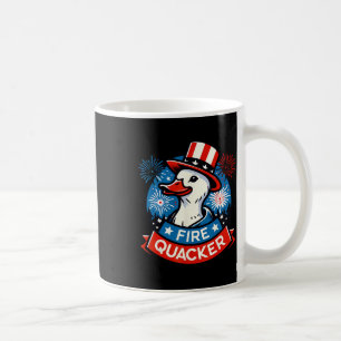 Fire Quacker Funny Fourth Of July Duck Patriotic U Coffee Mug