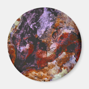 Fire Quartz Crystal Geode Marble Abstract Magnet