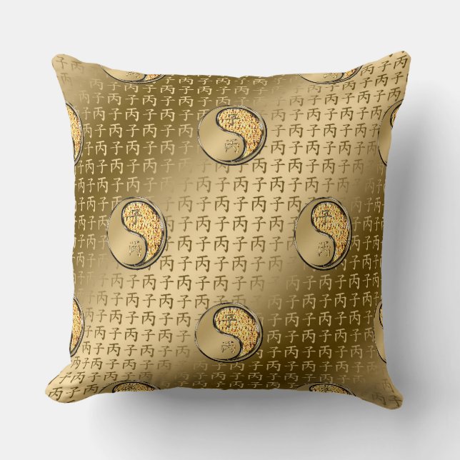 Fire Rat Throw Pillow (Front)