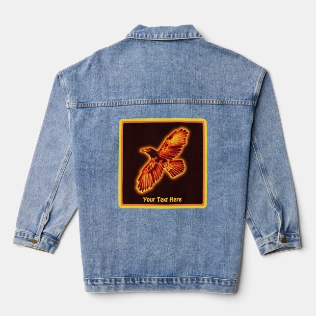 Fire Raven Denim Jacket (Back)