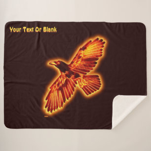 Fire Raven Sherpa Blanket