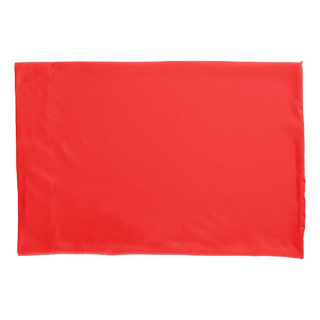 Fire Red colour Easily Customize This Pillowcase (Front-Left)