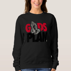 Fire Red Gods Plan Praying Hands Sneaker Love Jor Sweatshirt