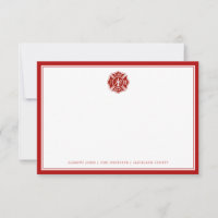 Fire Rescue | Maltese Cross | Red Backed