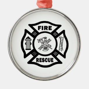 Fire Rescue Metal Ornament