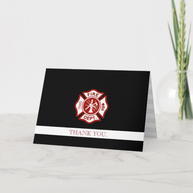 Fire Rescue Professional Customized Thank You Card (Front)