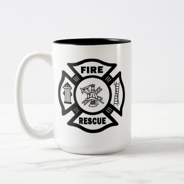 Fire Rescue Two-Tone Coffee Mug (Left)