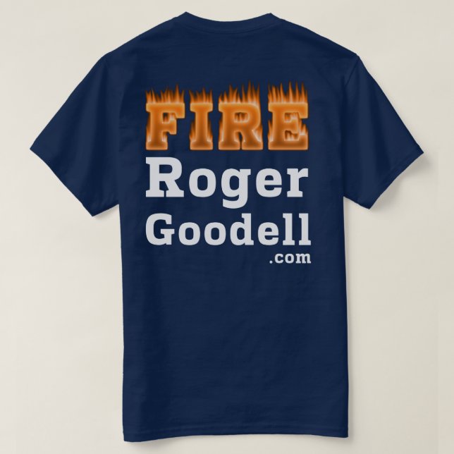 Fire Roger Goodell t-shirt Dark Style (Design Back)