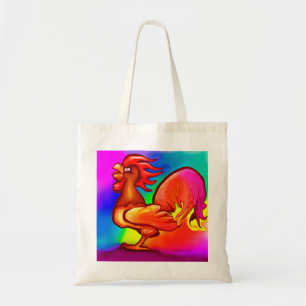 Fire Rooster Tote Bag