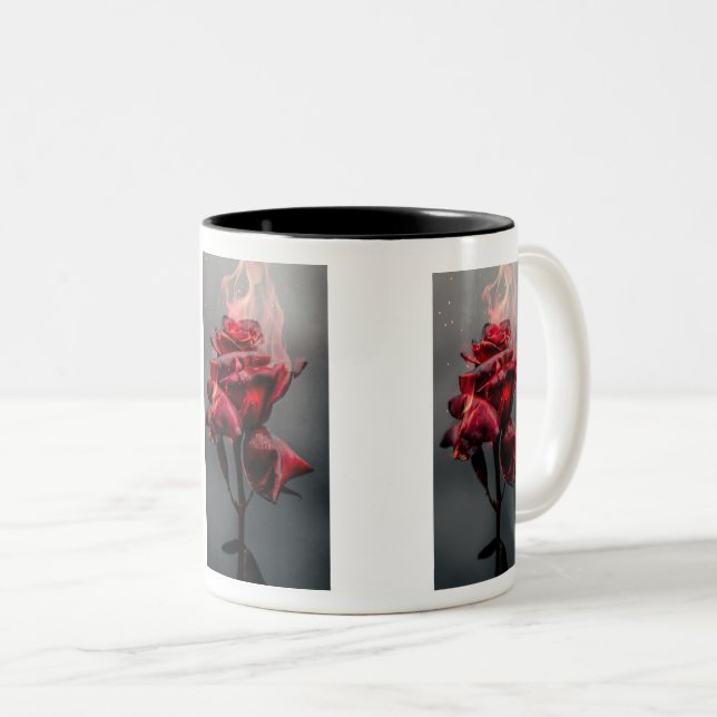 Fire Rose Mug (Front Right)