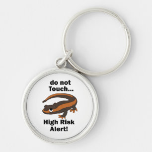 Fire Salamander Do Not Touch High Risk Alert Funny Keychain