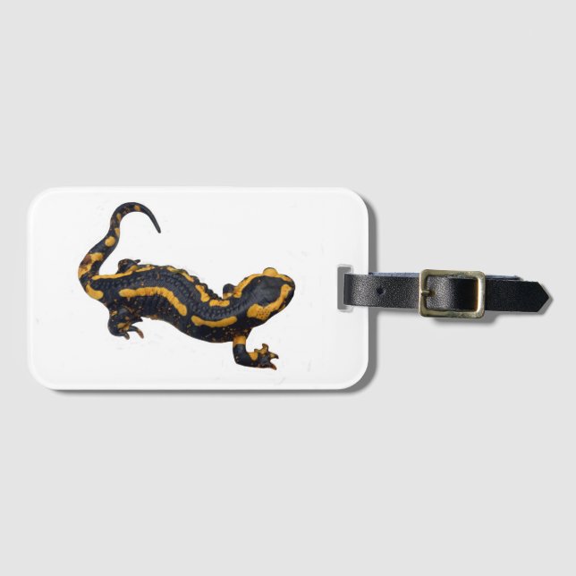 Fire Salamander Luggage Tag (Front Horizontal)