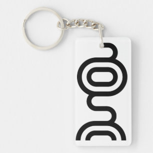 Fire Serpent Reiki Symbol Like Letter G Keychain