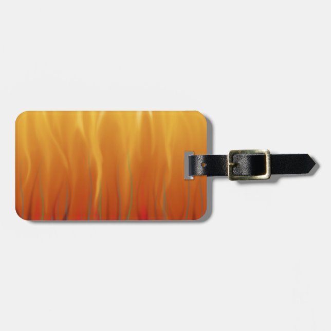 Fire - Simulated Flames Abstract Art Luggage Tag (Front Horizontal)