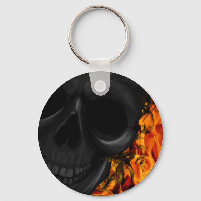 Fire skull keychain (Front)