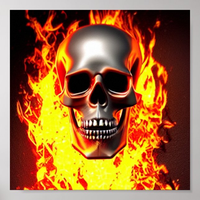 Fire Skull Poster (Front)
