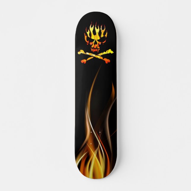 Fire Skull Skateboard (Front)