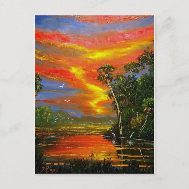Fire Sky Sunset Postcard (Front)