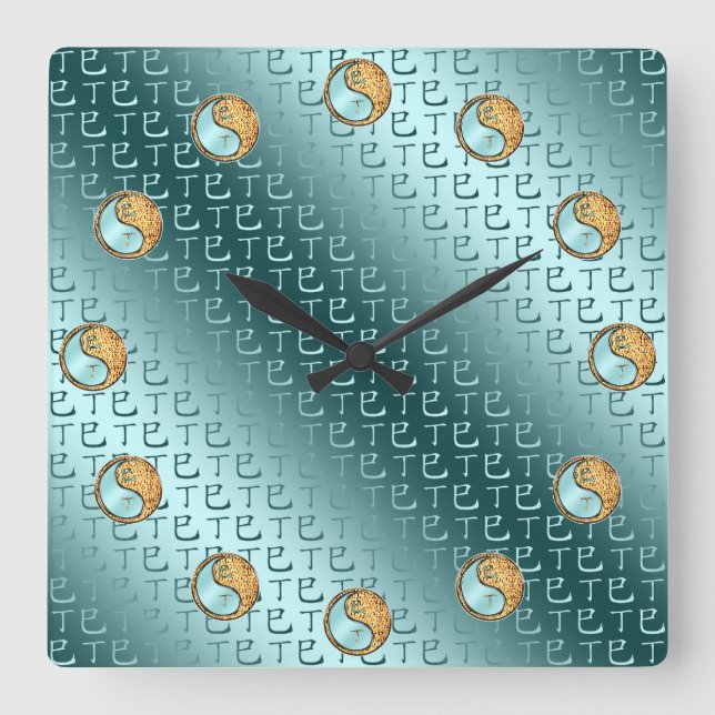 Fire Snake Square Wall Clock (Front)