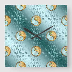 Fire Snake Square Wall Clock