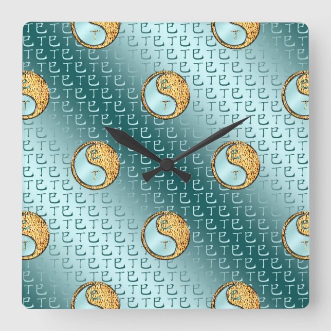 Fire Snake Square Wall Clock (Front)