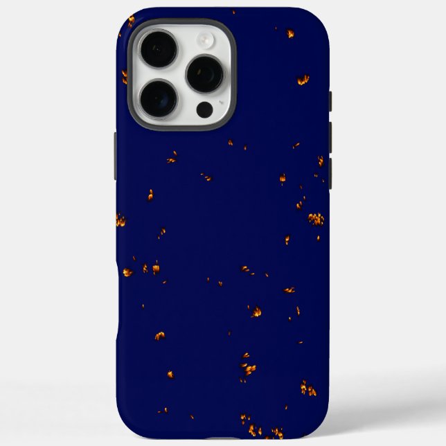 Fire Sparks Overlay Your Photo Bonfire Ashes Blue Case-Mate iPhone Case (Back)
