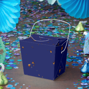 Fire Sparks Overlay Your Photo Bonfire Ashes Blue Favor Box