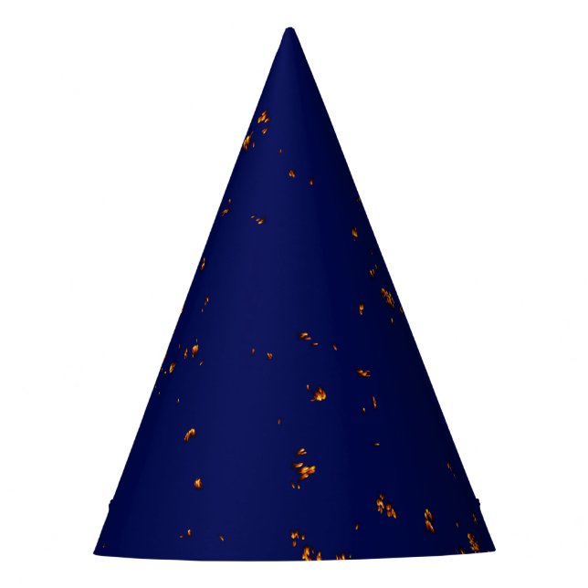 Fire Sparks Overlay Your Photo Bonfire Ashes Blue Party Hat (Front)