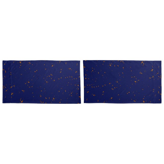 Fire Sparks Overlay Your Photo Bonfire Ashes Blue Pillowcase (Back-Set)