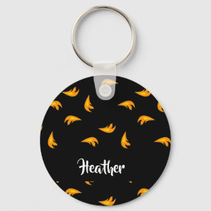 Fire sparks pattern keychain
