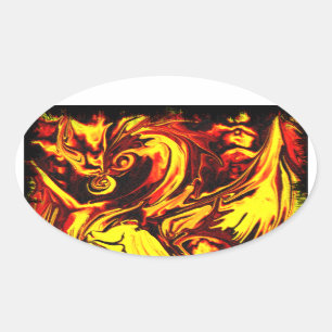 Fire Spirit Oval Sticker