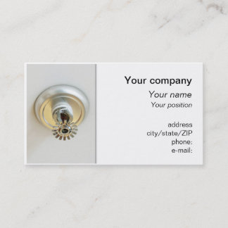 "Fire sprinkler" business card