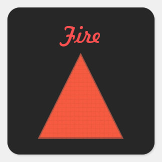Fire Square Sticker