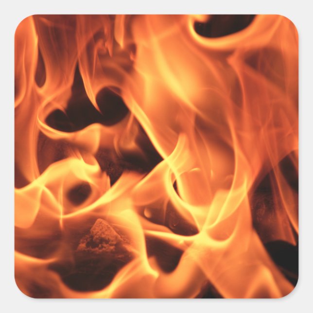 Fire Square Sticker (Front)