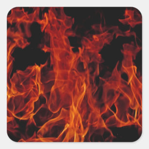 Fire Square Sticker