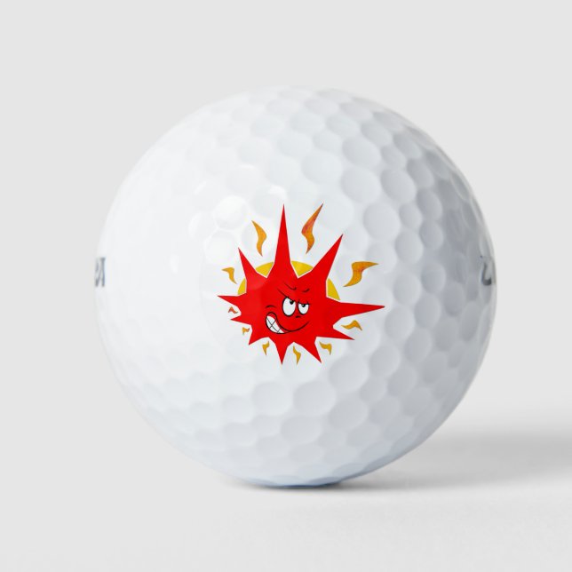 Fire star hot shazaam wicked golf balls (Front)