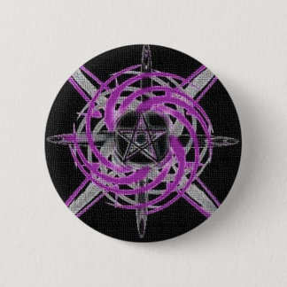 Fire Star Purple 2 Inch Round Button