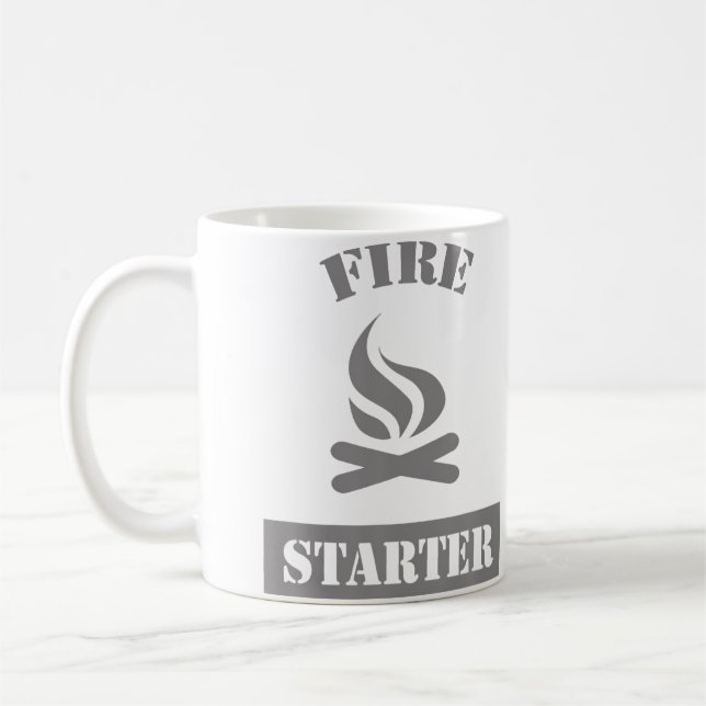 Fire Starter Campfire Coffee Mug (Left)