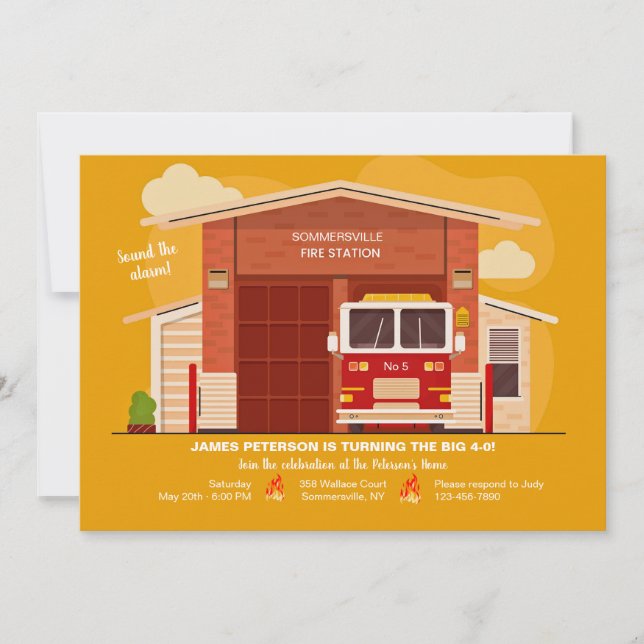 Fire Station Invitation (Front)