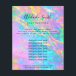 fire stone FAUX holograph Flyer<br><div class="desc">beauty salon professional makeup artist flyer</div>