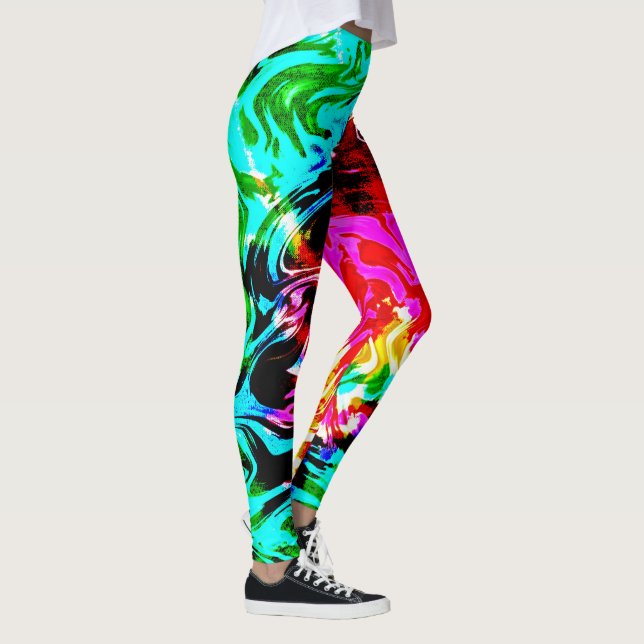 Fire Storm Tie Dye, Leggings (Right)