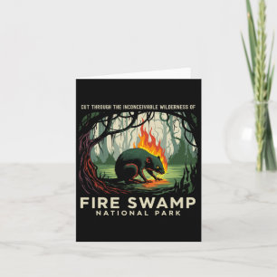 Fire Swamp National Park Camping Hiking Mountain  Card