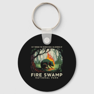 Fire Swamp National Park Camping Hiking Mountain Keychain