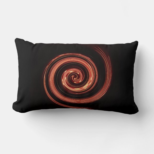Fire Swirl Lumbar Pillow (Front)
