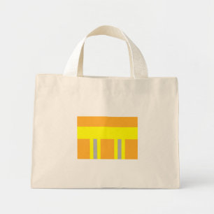 fire symbol uniform sandy color mini fabric tote bag