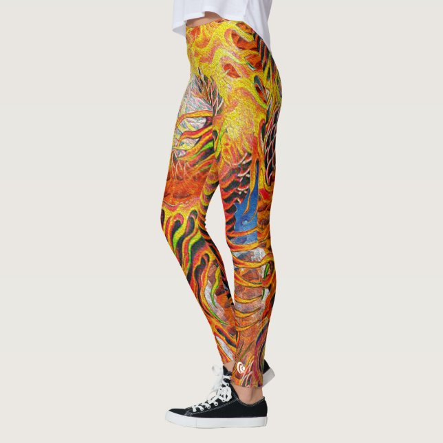 Fire Tiger Koi Leggings (Left)